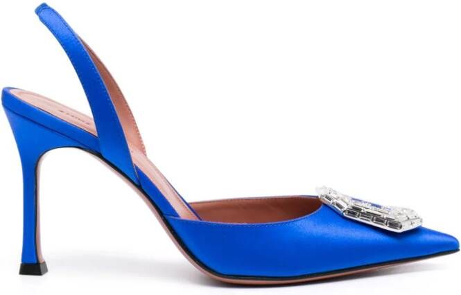 Amina Muaddi Camelia 90mm slingback pumps Blue