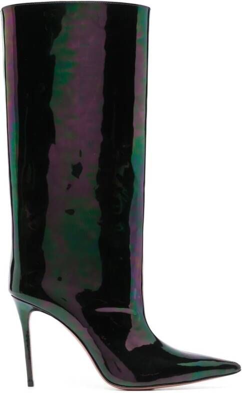 Amina Muaddi Fiona 100mm boots Blue