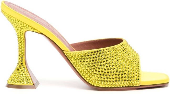Amina Muaddi 80mm Lupita sandals Yellow