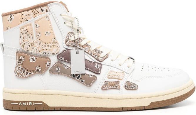 AMIRI bandana panelled sneakers White