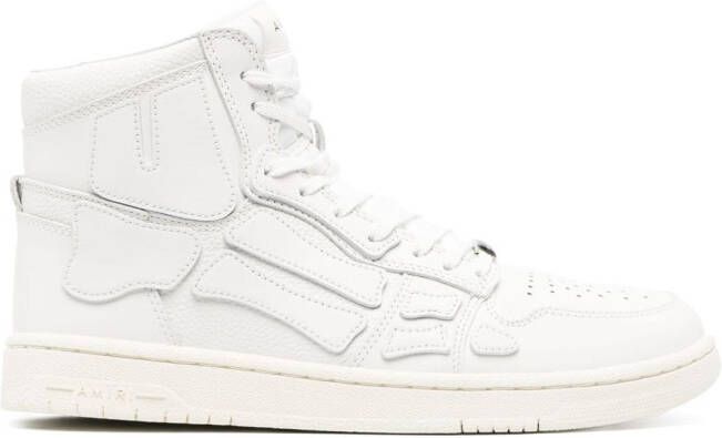 AMIRI Skel appliqué leather high-top sneakers White