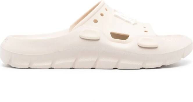 AMIRI Sunday rubberised-logo slides Neutrals