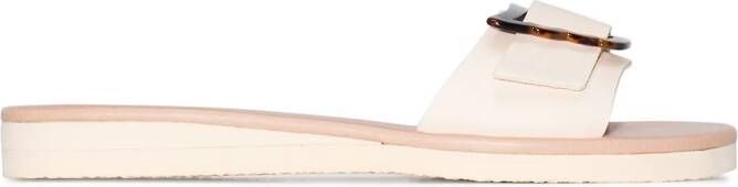Ancient Greek Sandals Aglaia leather slides Neutrals