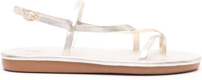 Ancient Greek Sandals Alethea flat leather sandals Gold