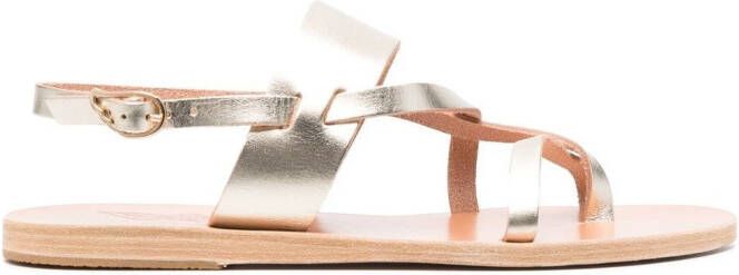 Ancient Greek Sandals Alethea metallic-effect sandals Gold