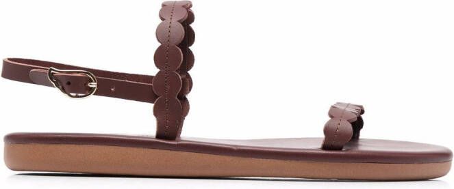 Ancient Greek Sandals Aroula leather sandals Brown