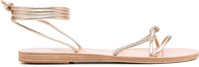 Ancient Greek Sandals crystal-embellished Treli sandals Gold