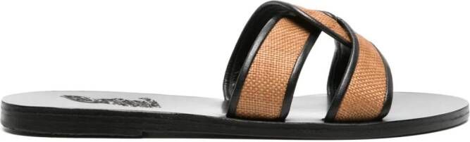 Ancient Greek Sandals Desmos flat sandals Black