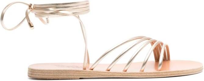 Ancient Greek Sandals Ipoliti ankle-tie sandals Gold