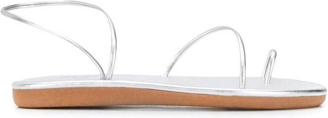 Ancient Greek Sandals Kansiz slingback sandals Silver