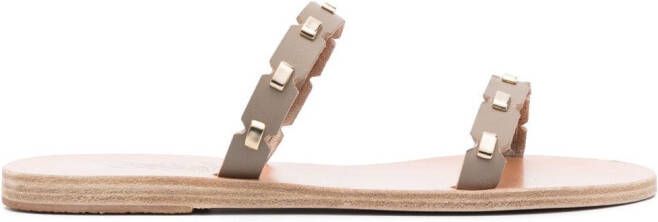 Ancient Greek Sandals Kara leather slides Neutrals