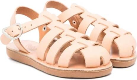ANCIENT GREEK SANDALS KIDS Little Ektoras leather sandals Neutrals