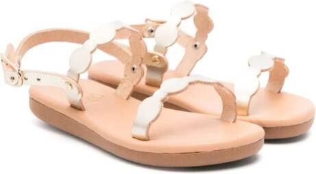 ANCIENT GREEK SANDALS KIDS open-toe leather sandals Gold