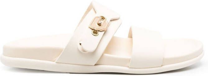 Ancient Greek Sandals Latria buckle-fastened sandals White