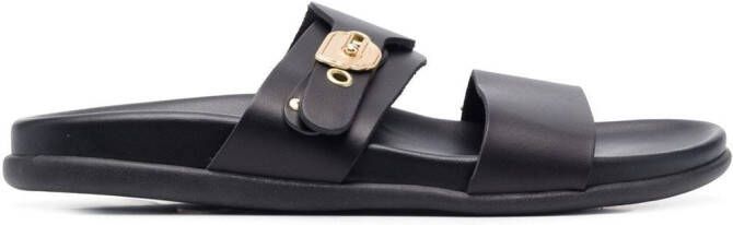 Ancient Greek Sandals Latria double-strap sandals Black