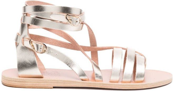 Ancient Greek Sandals leather gladiator sandals Gold