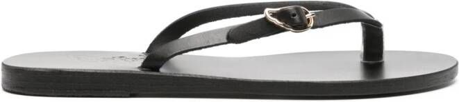 Ancient Greek Sandals leather slip-on flip flops Black