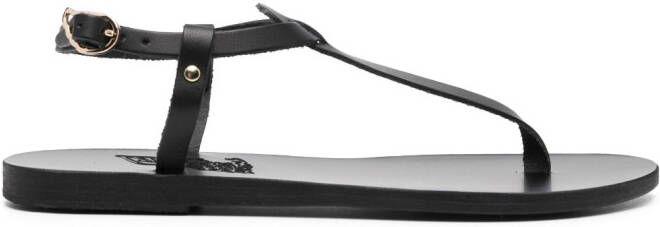 Ancient Greek Sandals Lito leather sandals Black