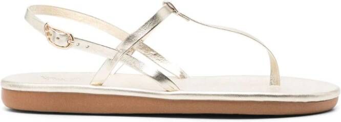 Ancient Greek Sandals Lito leather thong sandals Gold