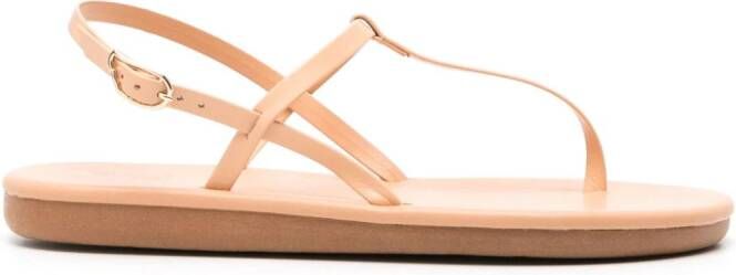 Ancient Greek Sandals Lito leather thong sandals Orange