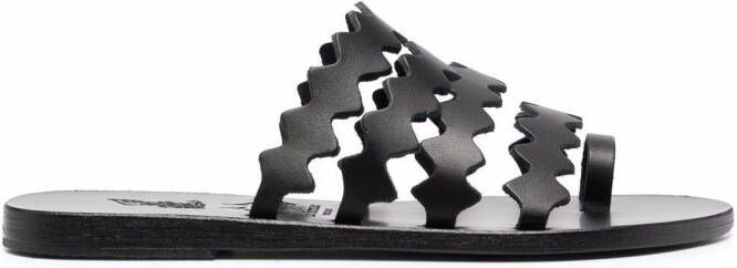 Ancient Greek Sandals Niki Onda leather sandals Black