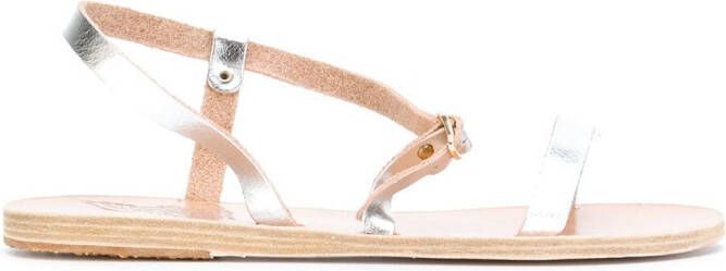 Ancient Greek Sandals Niove flat sandals Metallic
