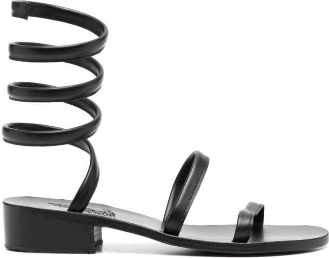 Ancient Greek Sandals 35mm Ohia leather sandals Black