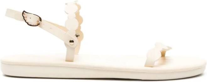 Ancient Greek Sandals Orion flat leather sandals White