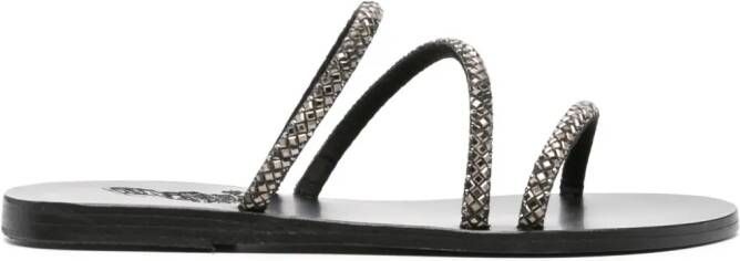 Ancient Greek Sandals Polytimi crystal-embellished sandals Silver