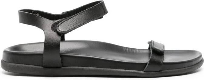 Ancient Greek Sandals Poros touch-strap leather sandals Black