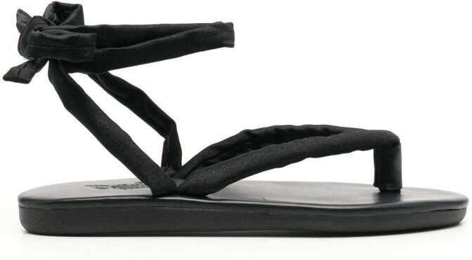 Ancient Greek Sandals puffy lace-up sandals Black