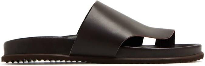 Ancient Greek Sandals round-toe leather sandals Brown