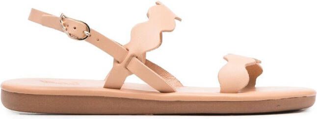 Ancient Greek Sandals scallop leather sandals Neutrals