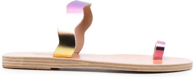 Ancient Greek Sandals Thasos slip-on sandals Purple