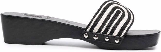 Ancient Greek Sandals the harness clog sandals Black