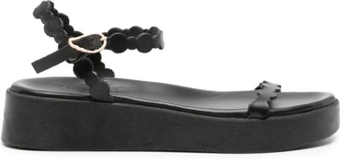 Ancient Greek Sandals Toxo 40mm leather sandals Black