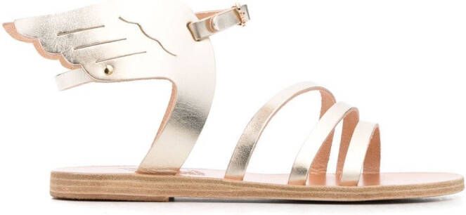 Ancient Greek Sandals triple-strap leather sandals Gold