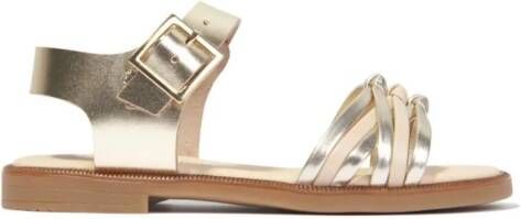 ANDANINES metallic leather sandals Gold