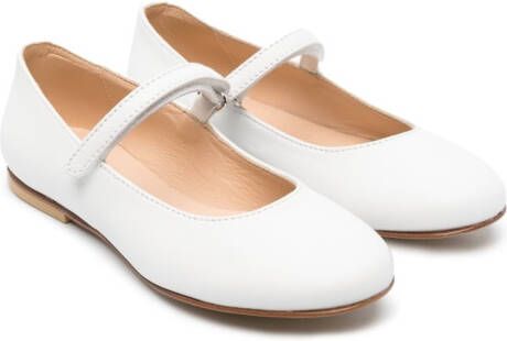 Andrea Montelpare leather ballerina shoes White