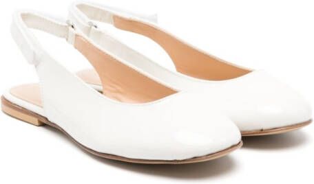 Andrea Montelpare leather slingback ballerinas White
