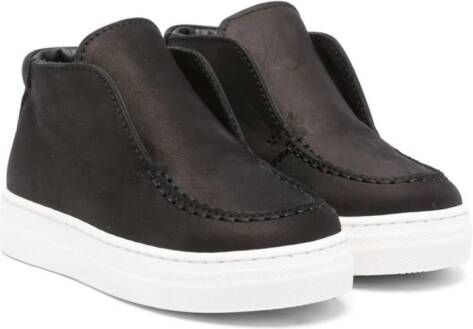 Andrea Montelpare leather slip-on sneakers Black