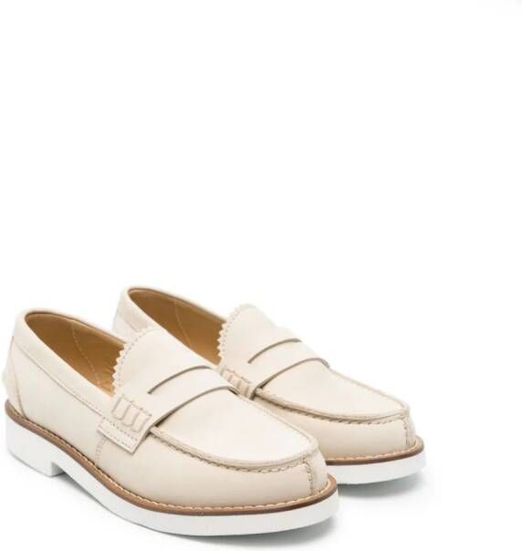 Andrea Montelpare nubuck penny loafers Neutrals