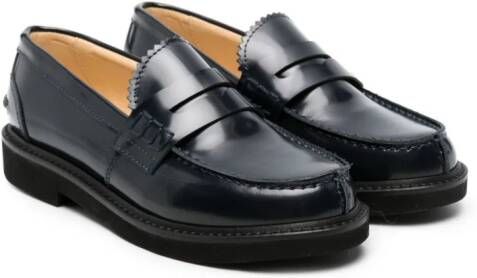 Andrea Montelpare penny-slot leather loafers Blue