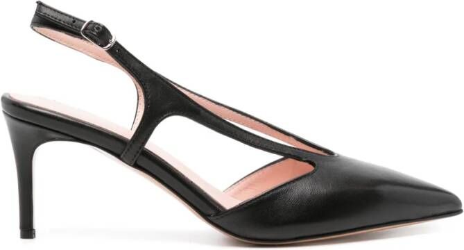 Anna F. 75mm slingback leather pumps Black
