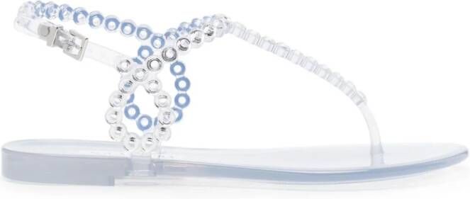 Aquazzura Almost Bare eyelet-embellished sandals Neutrals