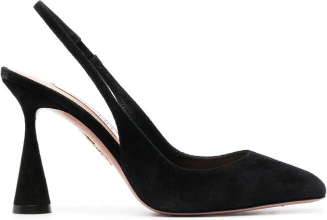 Aquazzura 100mm Amore suede pumps Black