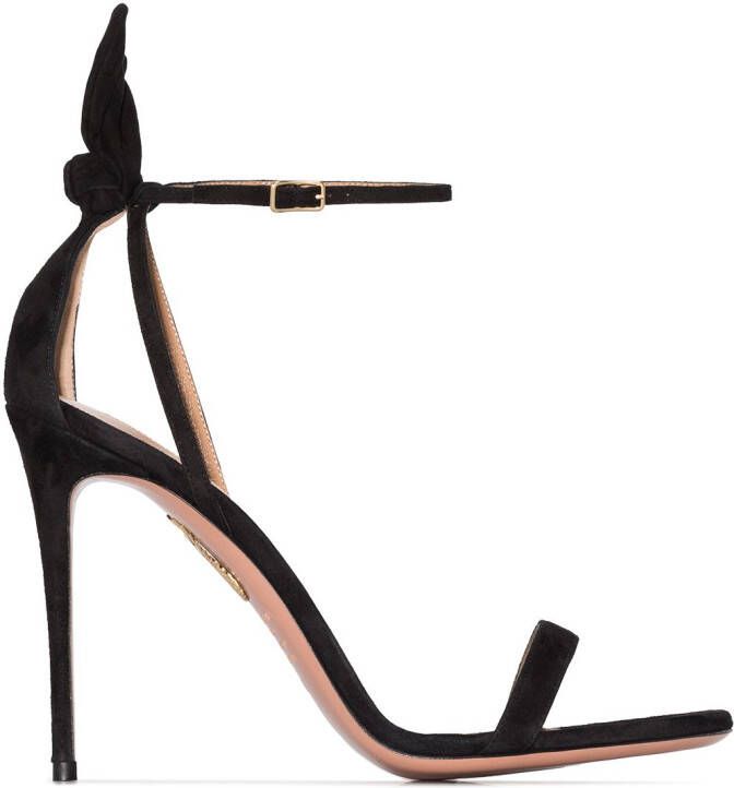 Aquazzura Bow Tie 105mm bow sandals Black