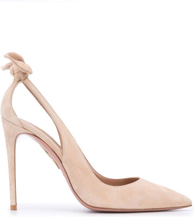 Aquazzura Bow Tie 105mm pumps Neutrals