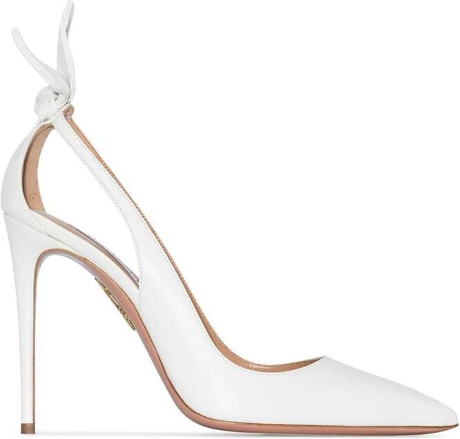 Aquazzura Bow Tie 105mm pumps White