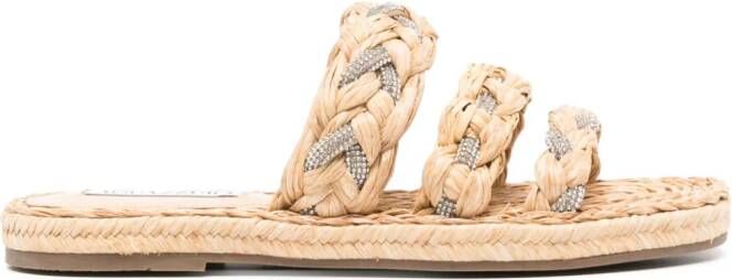Aquazzura Costiera crystal-embellishment espadrilles Neutrals